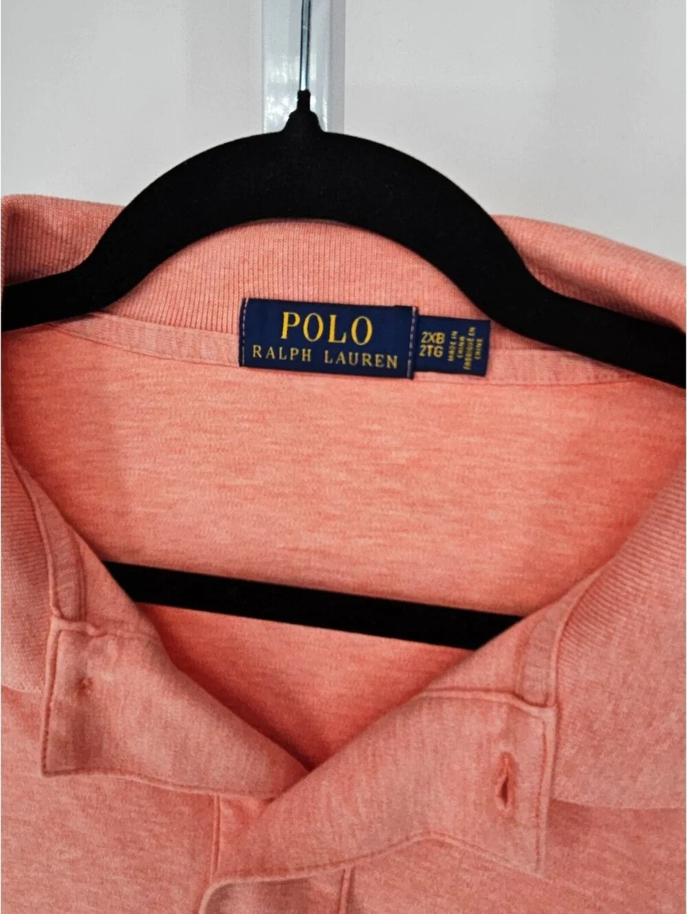 Polo Ralph Lauren Mens Sz 2XB Short Sleeve Polo Shirt Salmon Pink